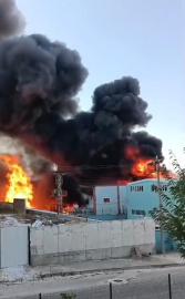 Tekirdağ'da parfüm fabrikasında korkutan yangın